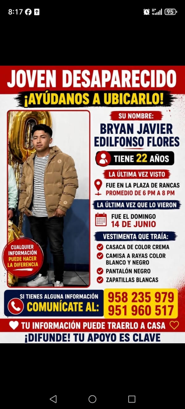 Foto de Bryan Javier Edilfonso Flores